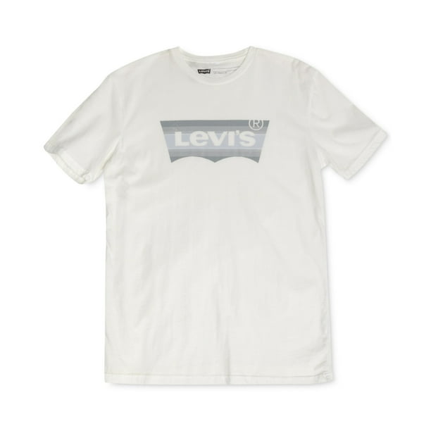 Levi s Playera gr fica con logo de rayas para hombre blanca grande Levis Camiseta grafica Walmart en linea