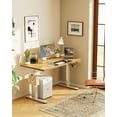 thumbnail image 6 of Kyspho Electric Standing Desk, 44 x 24 Inches Height Adjustable Stand up Desk, Sit Stand Home Office Desk, with Two-Piece Desktop (Light Vintage Brown), 6 of 7