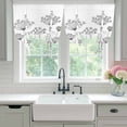 thumbnail image 4 of Black Dandelion Balloon Curtains for Living Room/French Door, Spring Country Modern Minimalist Flower Tie Up Curtains 63 Inch Length Energy Saving Kitchen Curtains Shades for Windows 42"x63", 4 of 8