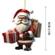thumbnail image 3 of Adorno colgante de Papá Noel acrílico de 20 cm | Colgante para árbol de Navidad transparente y ligero | Decoración navideña resistente al agua y al sol | Decoración festiva para interiores y, 3 of 6