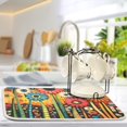 thumbnail image 2 of Yayeee Dish Drying Mat for Kitchen Counter Ultra Absorbent Easy Clean Pad 18x16", Red Colorful Flowers with Dots, 2 of 7