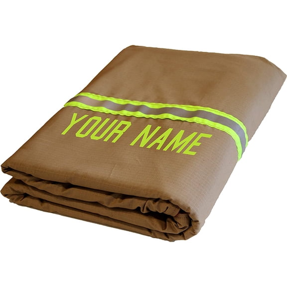 Firefighter Personalized Tan Cotton Fleece Station Blanket