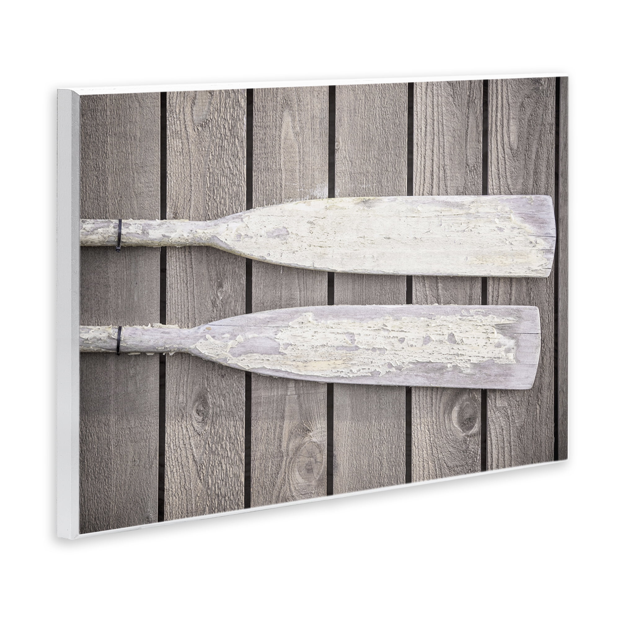 Stupell Industries Rustic Oars Pair Nautical & Beach Photography Unframed Art Print Wall Art, 19 x 13