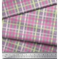 thumbnail image 2 of Soimoi Grey Silk Fabric Check Check Decor Fabric Printed Yard 42 Inch Wide, 2 of 3