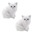 thumbnail image 1 of 2X Realista Simulación Peluche de Peluche Persa Blanco Gatos Juguetes Muñecas Decoración de Mesa Niños Niños Niñas, 1 of 5
