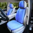 thumbnail image 5 of FH Group Doe16 Fluffy Faux Fur Car Seat Cushions Full Set for Most Cars, Trucks, SUVs or Vans Blue – Full Set, 5 of 8