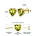 thumbnail image 6 of ChicSilver Heart Birthstone Screw Backs Earrings Stud Earrings Hypoallergenic Cubic Zirconia Tragus Piercing Post for Sensitive Ears, 6 of 8