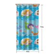 thumbnail image 5 of Mermaid Princess Sea Pattern Shower Curtain 36"x72" ,Bathroom Decorative Shower Curtains Set with 12 Hooks,Modern Waterproof Washable Shower Curtain, 5 of 6