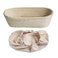 thumbnail image 1 of Cesta para fermentar pan con revestimiento, cuencos ovalados redondos tipo banneton para fermentar masa, cesta de fermentación de ratán para pan de masa madre hecha a mano, suministros para hornear, 1 of 8