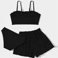 thumbnail image 5 of NIEWTR Teen Girls Swimsuit 3 Piece Tropical Bathing Suit Strap Bikini with Cover Aesthetic Swimsuits for Teen Girls(Black,14-16 Years), 5 of 6