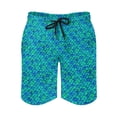 thumbnail image 4 of Colorful Mermaid Board Shorts Aqua Blue Scales Beach Short Pants Trenky Men Pattern Design Swimming Trunks Big Size 3XL, 4 of 5
