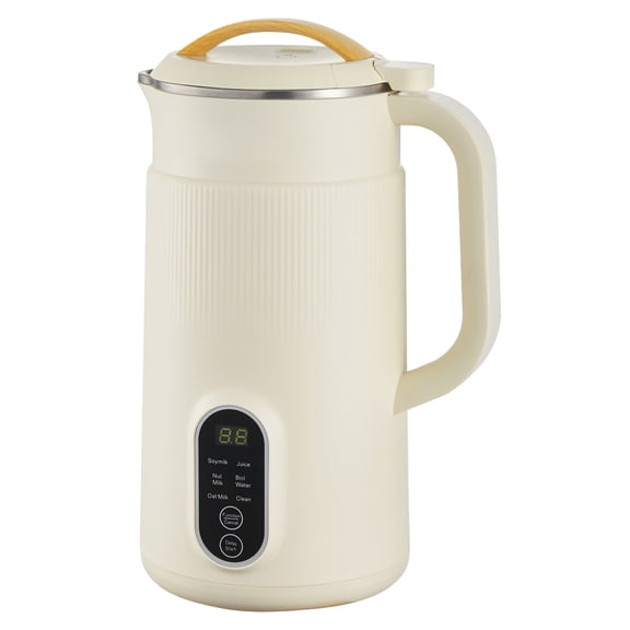 KFFKFF 6-in-1 Nut Milk Maker, 20 oz Soy Milk Machine with 6 Blades, Ideal for Homemade Oat, Nut, Soy, Juice, Plant-Based and Non-Dairy Drinks, Features High-Temp Self-Cleaning, Boil Function