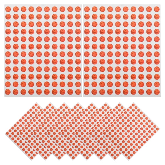 OUNONA 20-Pack Sports Stickers for Scrapbooking, Basketball Decals, Athletic Theme Stickers for Crafts and Decoration