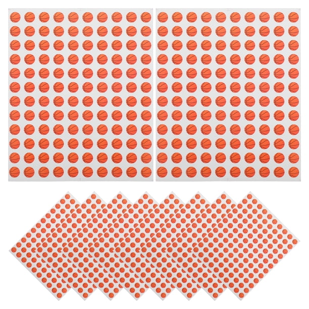 BRIGHTFUFU 20 hojas de pegatinas con tema de pelota deportiva, pegatinas de baloncesto deportivo para álbum de recortes, calcomanías de baloncesto