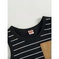 thumbnail image 6 of Bravoy Toddler Baby Boys Summer Outfits 0 6 12 18 24 Months 2T 3T 4T Striped Sleeveless Tank Tops and Stretch Casual Shorts with Pocket Clothes Set, 6 of 8
