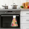 thumbnail image 6 of Wobogo Pink Flamingos Hand Towel Set of 2 Absorbent for Kitchen and Bathroom With Velcro Hanging Loop 18.2×14in, 6 of 7