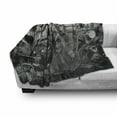 thumbnail image 3 of Industrial Soft Flannel Fleece Blanket, Modern Times Detail of Rusted Machine in Factory Physical Equipment Process, Cozy Plush for Indoor and Outdoor Use, 60" x 80", Black and White, by Ambesonne, 3 of 6