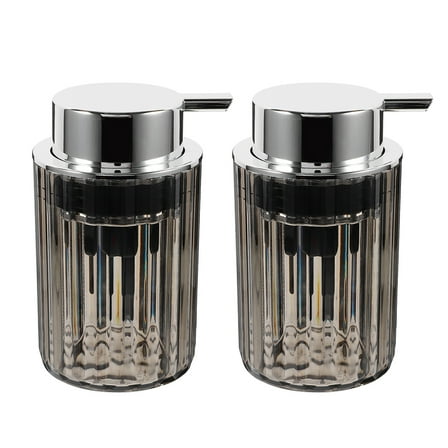 WHAMVOX  2 PCS Soap Dispenser Foam with Pump Hand for Bathroom Silver