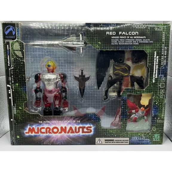 Micronauts Retro Series 1.5 Red Falcon Deluxe Boxed Edition Palisades Toys