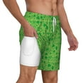 thumbnail image 3 of Goofa St Patrick's Day Printed Men's Swim Trunks Board Shorts Quick Dry Mens Swimming Trunks with Compression Liner,Breathable Fit Hawaii Beach Shorts-Medium, 3 of 9