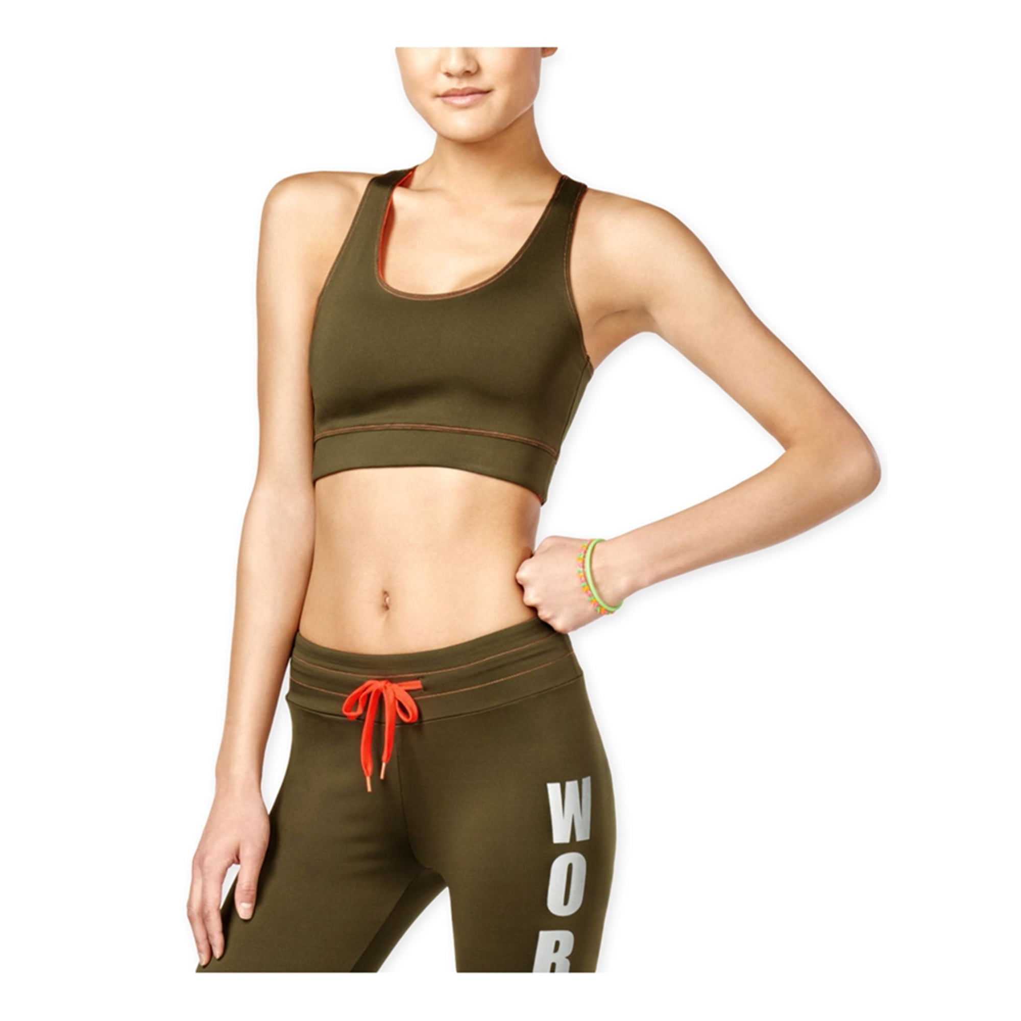 energie Womens Roberta Reversible Sports Bra, Green, Large