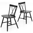 thumbnail image 1 of Costway Dining Chairs Set of 2 Farmhouse Kitchen Chair with Rubber Wood Frame, 1 of 9