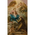 thumbnail image 2 of Circle of Michel-François Dandré-Bardon 12x18 Gold Ornate Wood Frame and Double Matted Museum Art Print Titled - The Virgin and Child Appearing to a Franciscan Saint, 2 of 4