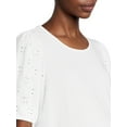 thumbnail image 5 of Time and Tru Women's Maternity Eyelet Sleeve Top, 5 of 6