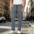 thumbnail image 2 of Thousandth Mens Straight Leg Athletic Pants Plus Size Lightweight Quick Dry Trousers Elastic Drawstring Waist Bottoms for Workout, 2 of 5