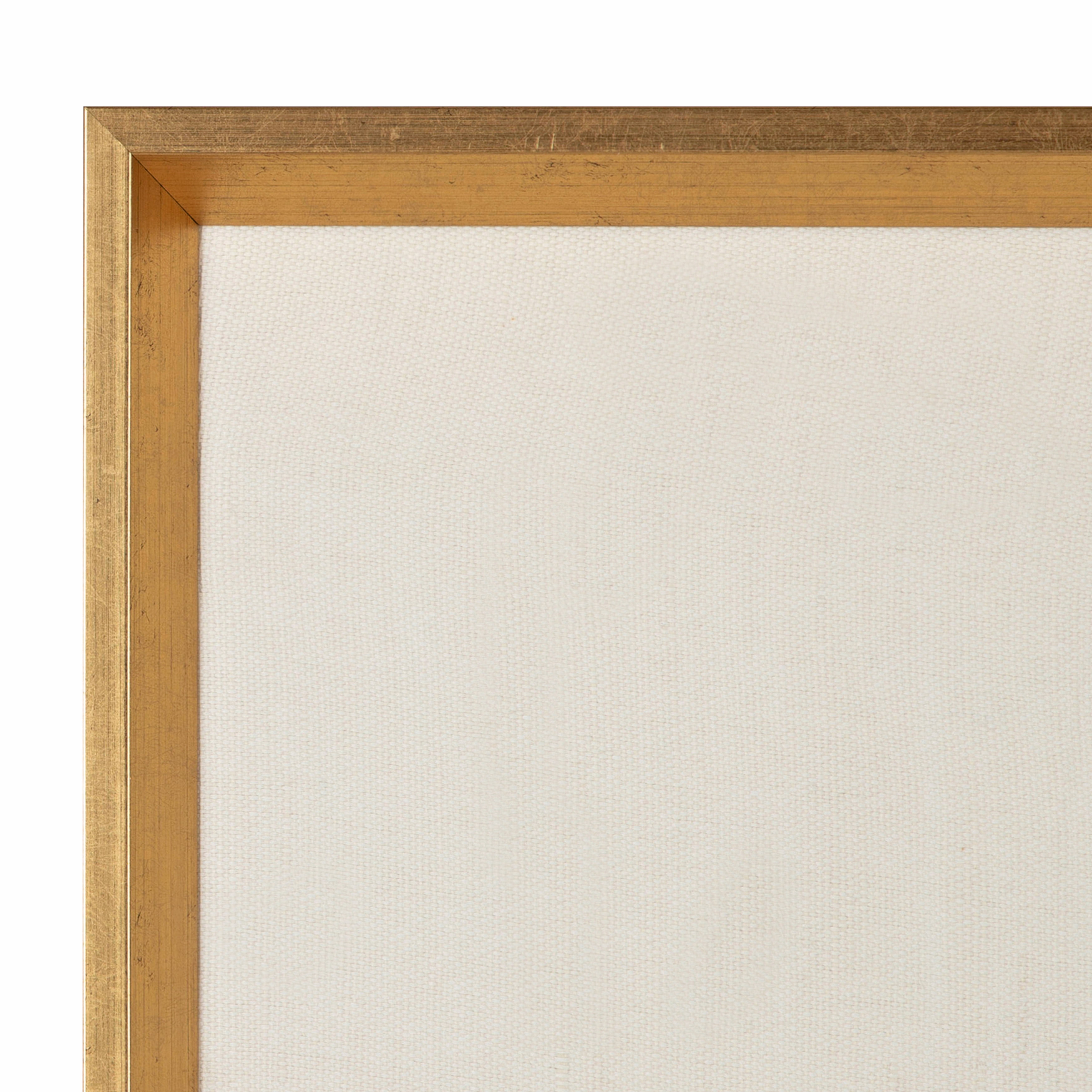 Kate and Laurel Calter Framed Linen Fabric Pinboard, 29.5x29.5, Gold, Modern Wall Organizer for Home or Office