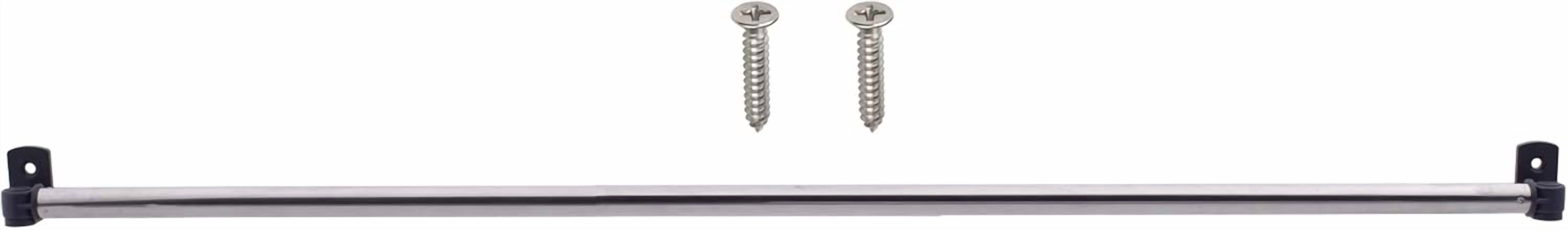 SUMMIT-Type A 16" to 39.5" Swivel End Window Curtain Sash Rod for Top & Bottom Doors & Sidelights Petite Café Sidelight Rods W Screws (Black-2)