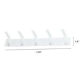 thumbnail image 2 of Unique Bargains 1 Pack Coat Rack Wall Mount Coat Hook with 5 Hooks for Bedroom White, 2 of 7