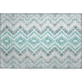 thumbnail image 2 of Addison Rugs Mayfield Washable Transitional Geometric Teal Rectangle Rug, 1'8" x 2'6", 2 of 5