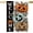 Halloween spooky pumpkins, variant on Welcome Blue Pumpkin Garden Flag, Elegant Fall Harvest Canvas Yard Decor, 28 x 40 in, Flag Only