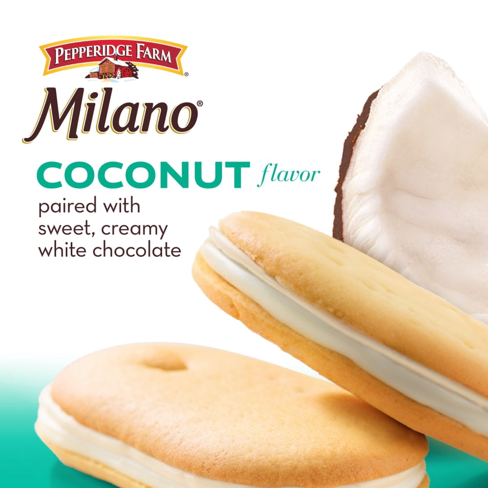 Pepperidge Farm Milano White Chocolate Coconut Flavored Cookies 7 oz - 5 Pack