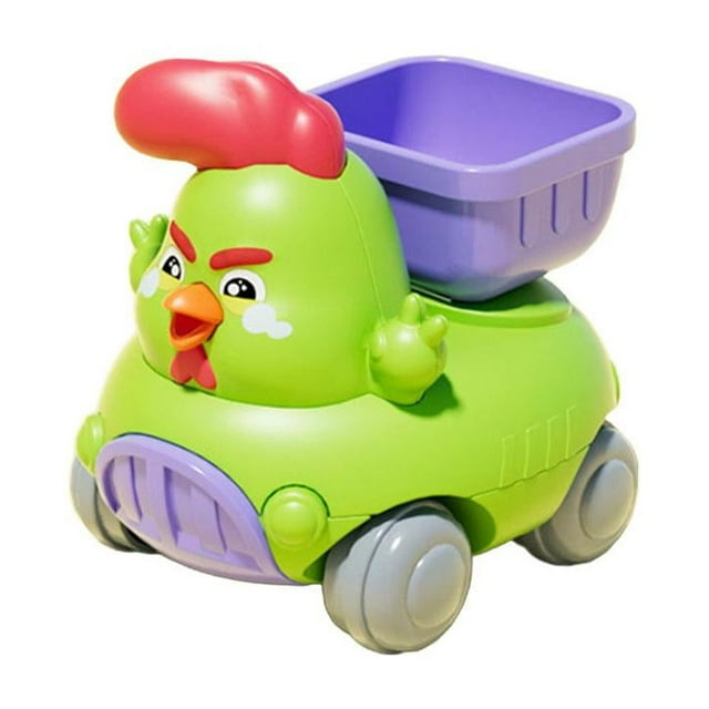 Portable Inertial Car, Push Cartoon Inertia Cars, Fun Cartoon Chicken Design for Imagination Development, Birthday Gift