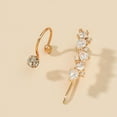 thumbnail image 2 of Pendientes de estrella con diamantes pequeños, flor de hoja, girasol, perla geométrica, circón, pendientes sin perforaciones Wmkox8yi  sjalhkljlk5299, 2 of 2