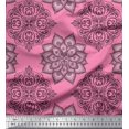 thumbnail image 1 of Soimoi Velvet Fabric Floral Mandala Fabric Prints By Yard 58 Inch Wide, 1 of 3