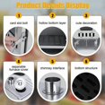 thumbnail image 6 of Korogimeeet Wood Burning Portable Stove, Stainless Steel Camping Stove with 5 Pipes 1130mm Total, View Window 100x100mm, Foldable Base, for Outdoor Tent Heating, 12 x 8 x 12 Inch, 6 of 10