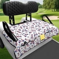 thumbnail image 4 of XYZCANDO Golf Cart Seat Covers with Pockets with 4 Front Pockets, Compatible with Golf Carts Sports Golf Cart Cushion Covers(Flag Golf), 4 of 8