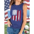 thumbnail image 3 of Anbech 4th of July Women's Tank Tops Graphic USA Flag Sleeveless Tees Summer Casual Cami Shirts, 3 of 7