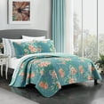 thumbnail image 5 of Palm Spring 9 or 6 Piece Quilt Set Watercolor Floral Pattern Print Bed In A Bag, 5 of 10
