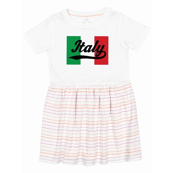 Inktastic Italy Flag Girls Toddler Dress