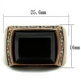 thumbnail image 2 of Bague en Acier Inoxydable avec Onyx Synthétique en Jet pour Femmes Style Pierre Jet Taille 10, 2 of 4