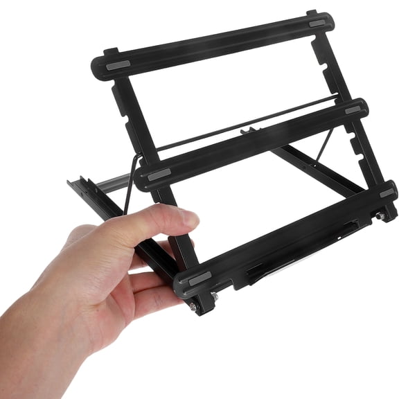BESTYASH Adjustable Black Table Stand for Home and Office Use, and Portable Design