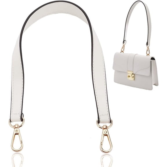 Imitation Leather bag Straps with Alloy Swivel Clas WhiteSmoke 50.4x1.55cm Imitation Leather