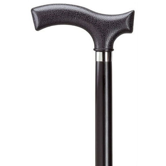 Walking Cane Men Fritz Cane Black Ash Shaft Nylon Handle