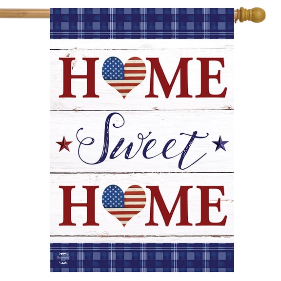 Briarwood Lane Patriotic Home Sweet Home Double-Sided House Flag