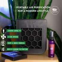 Portable Air Purifier, Removes odors & toxins, HEPA & activated carbon, 100 sq. ft.,