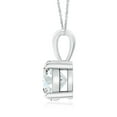 thumbnail image 2 of Angara Collier en Diamant de Laboratoire - Pendentif Solitaire en Diamant Rond Serti à Griffes en Platine pour Femmes, 2 of 8